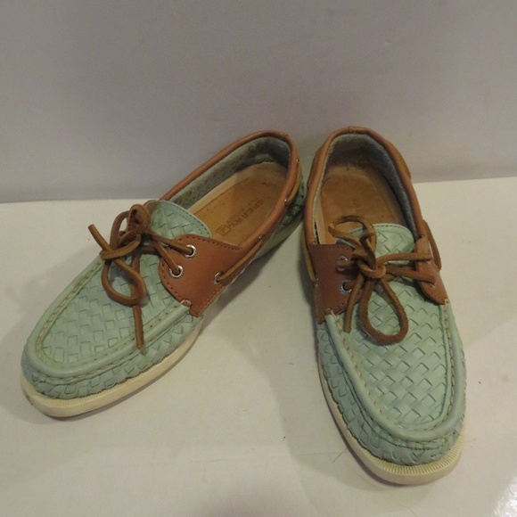 Sperry Shoes - SPERRY TOP-SIDER TURQ/BROWN LEATHER BOAT SHOES 7.5